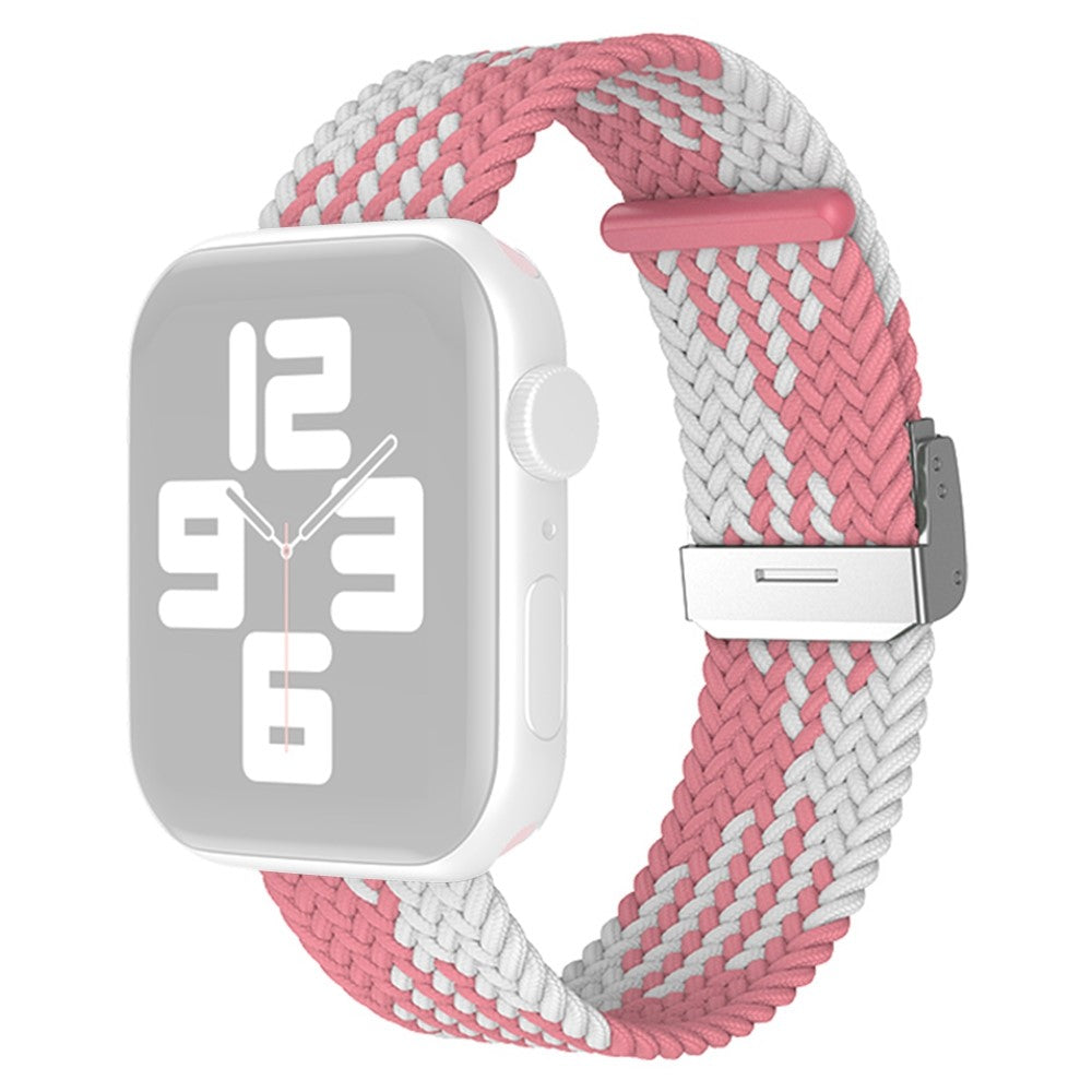 Super skøn Apple Watch Series 7 45mm Nylon Rem - Pink#serie_18