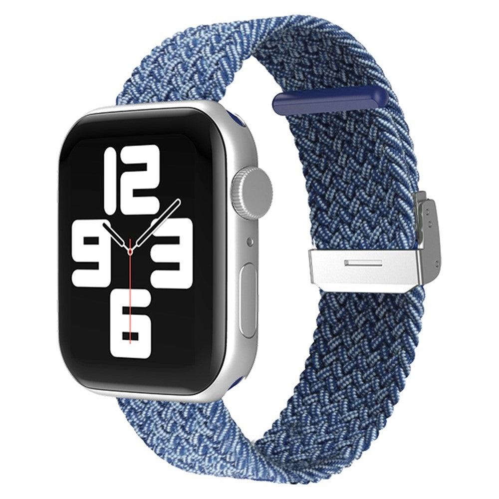 Rigtigt hårdfør Apple Watch Series 7 45mm Stof Urrem - Blå#serie_6