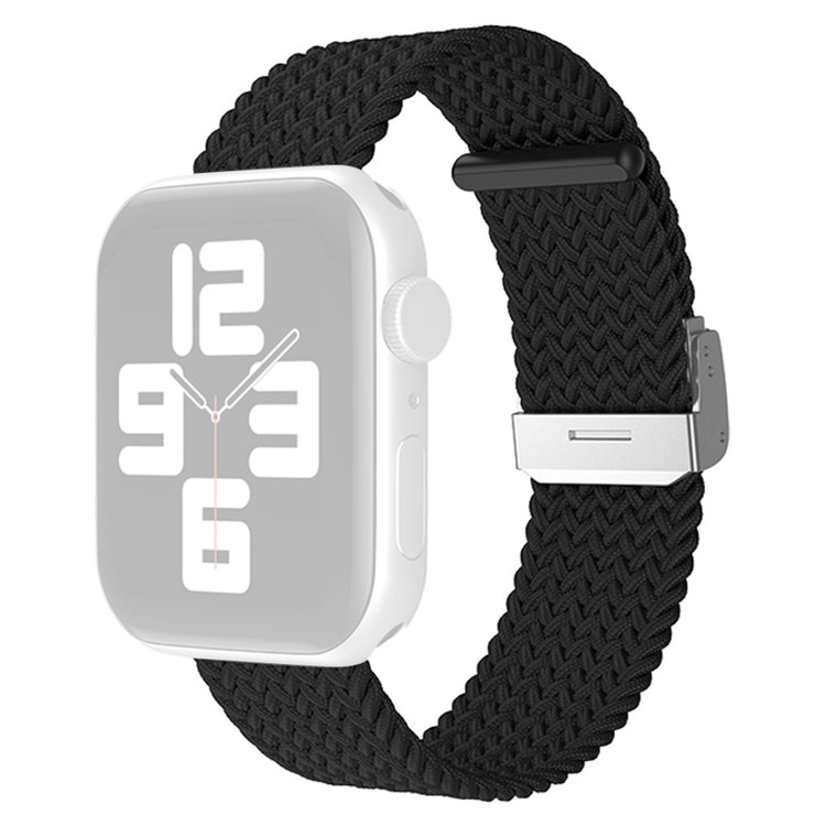 Rigtigt slidstærk Apple Watch Series 7 45mm Nylon Rem - Sort#serie_1