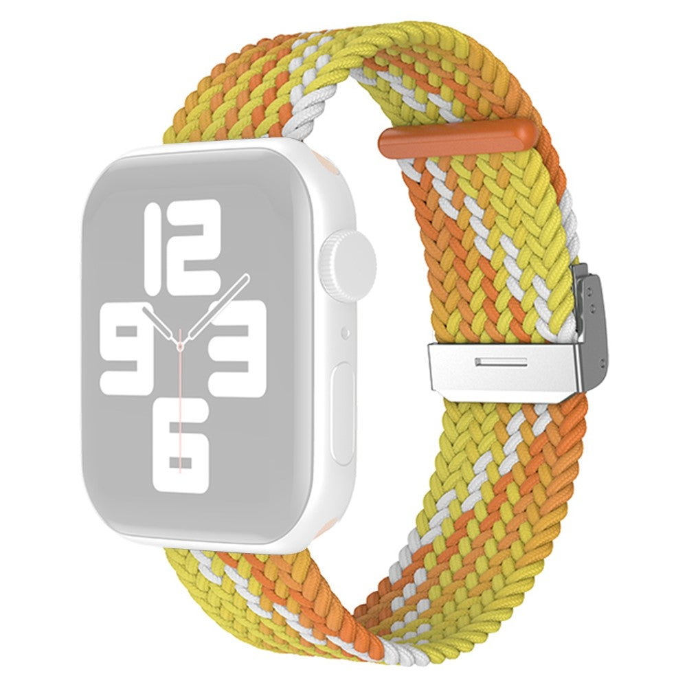 Rigtigt slidstærk Apple Watch Series 7 45mm Nylon Rem - Gul#serie_23