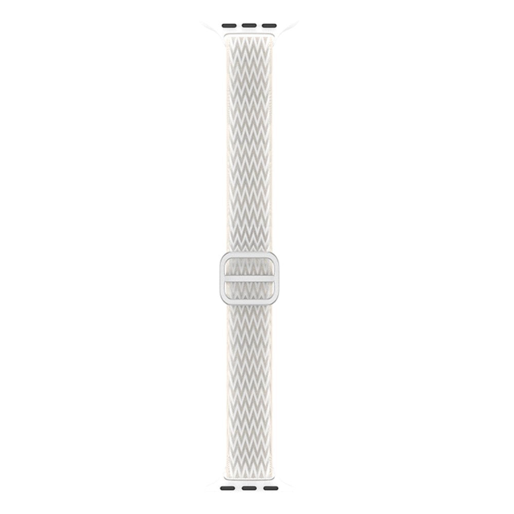 Rigtigt skøn Apple Watch Series 7 45mm Stof Urrem - Hvid#serie_2