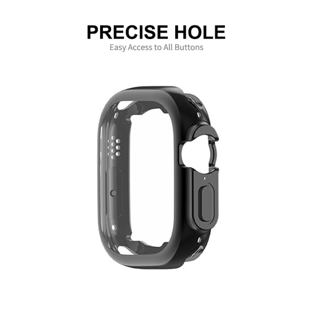 Alle Tiders Apple Watch Ultra Cover med Skærmbeskytter i Silikone - Gennemsigtig#serie_3