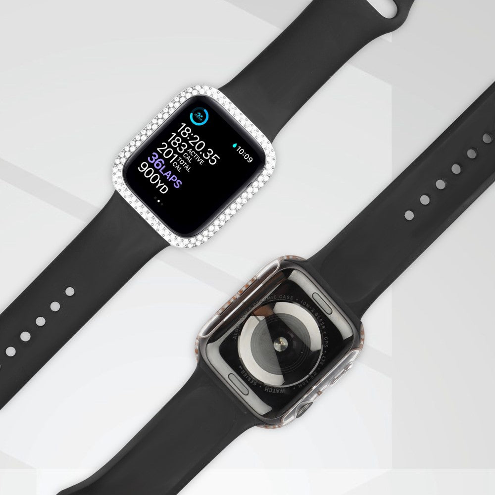 Godt Apple Watch Ultra Cover med Skærmbeskytter i Plastik og Hærdet Glas - Gennemsigtig#serie_2