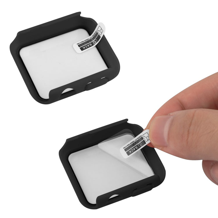 Vildt Fed Apple Watch Ultra Cover med Skærmbeskytter i Plastik og Hærdet Glas - Sort#serie_1