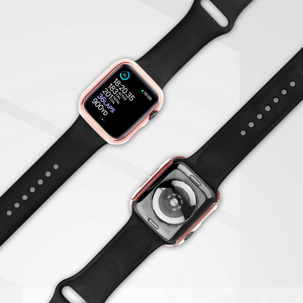 Mega Fed Apple Watch Ultra Cover med Skærmbeskytter i Plastik og Hærdet Glas - Pink#serie_5