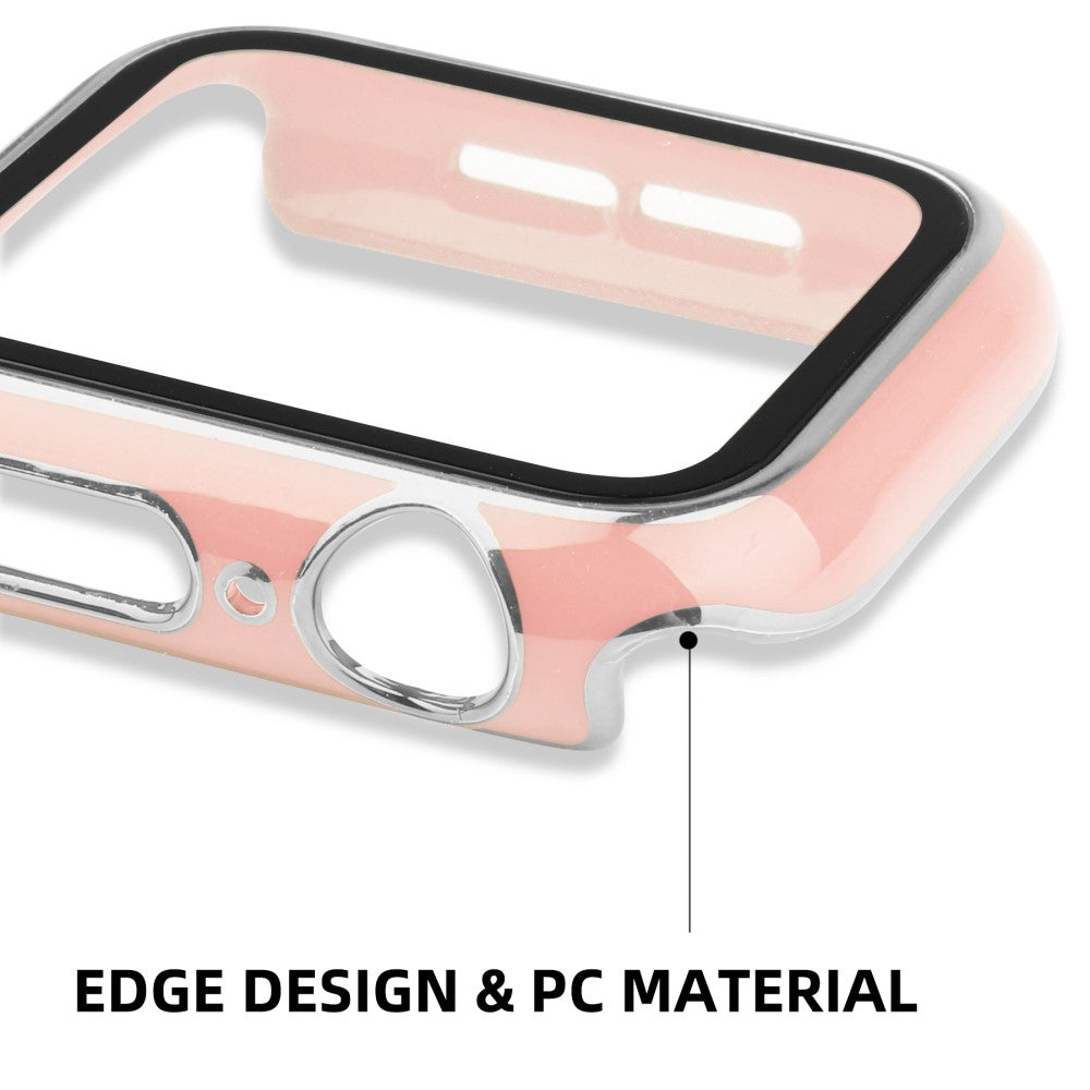 Apple Watch Ultra Plastik Cover med Cover og Hærdet Glas - Pink#serie_6