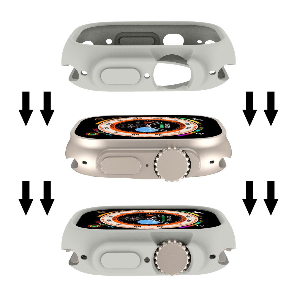 Apple Watch Ultra  Silikone Bumper  - Sølv#serie_15