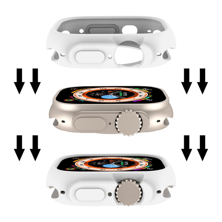 Apple Watch Ultra  Silikone Bumper  - Hvid#serie_2