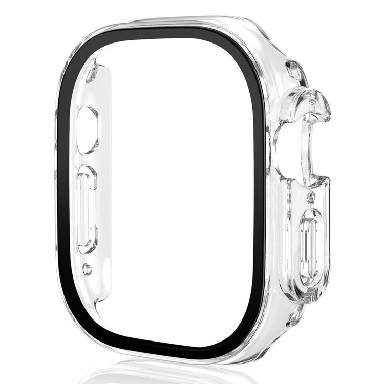 Beskyttende Apple Watch Ultra Cover med Skærmbeskytter i Plastik og Hærdet Glas - Gennemsigtig#serie_19