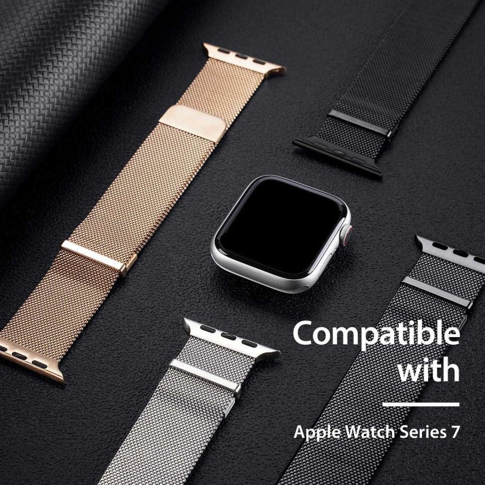 Meget kønt Universal Apple Metal Urrem - Sølv#serie_3