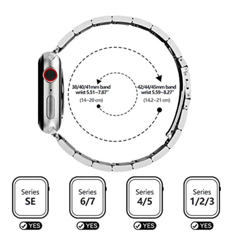 Rigtigt nydelig Universal Apple Metal Urrem - Sølv#serie_4