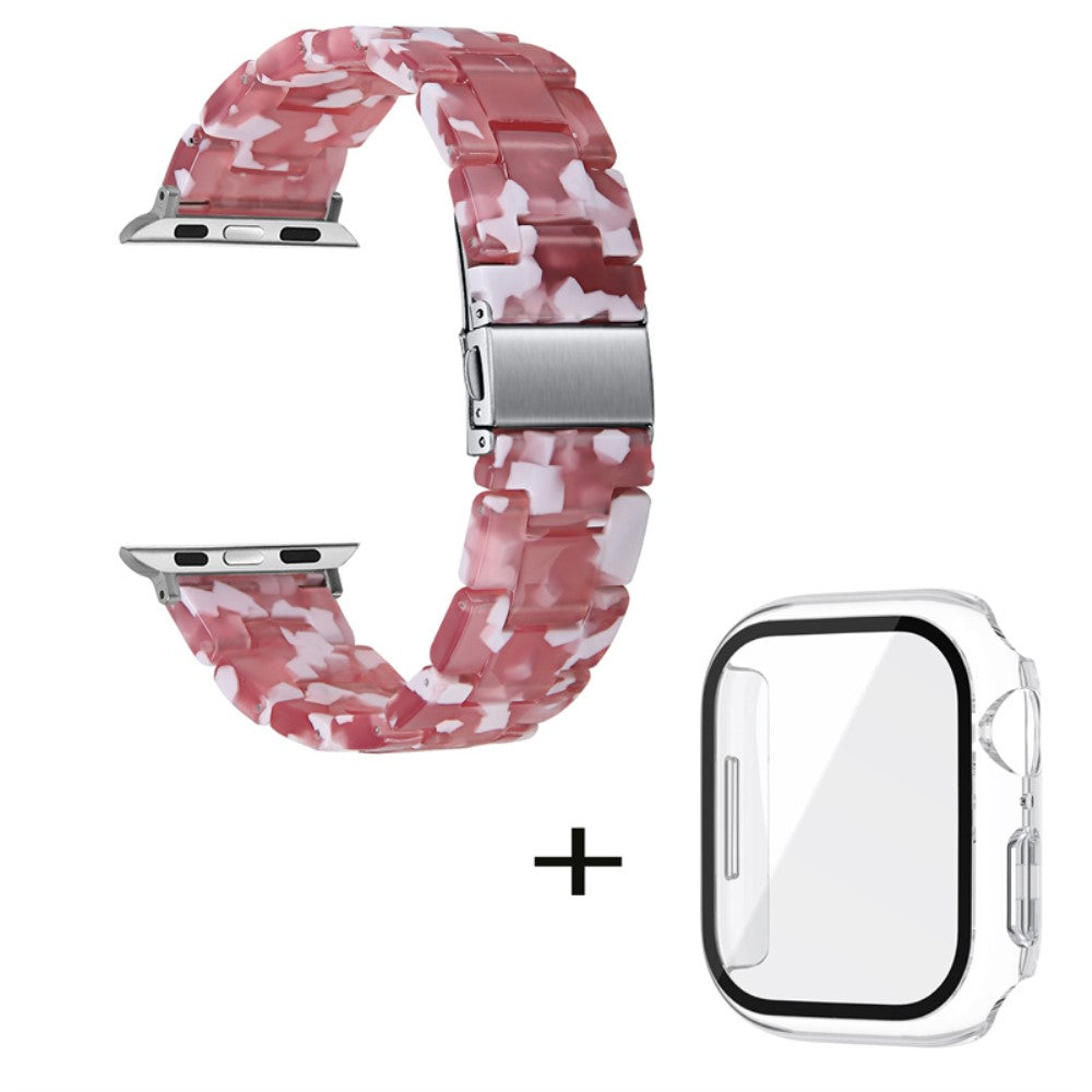 Apple Watch Series 1-3 42mm Metal Rem med Cover - Rød#serie_18