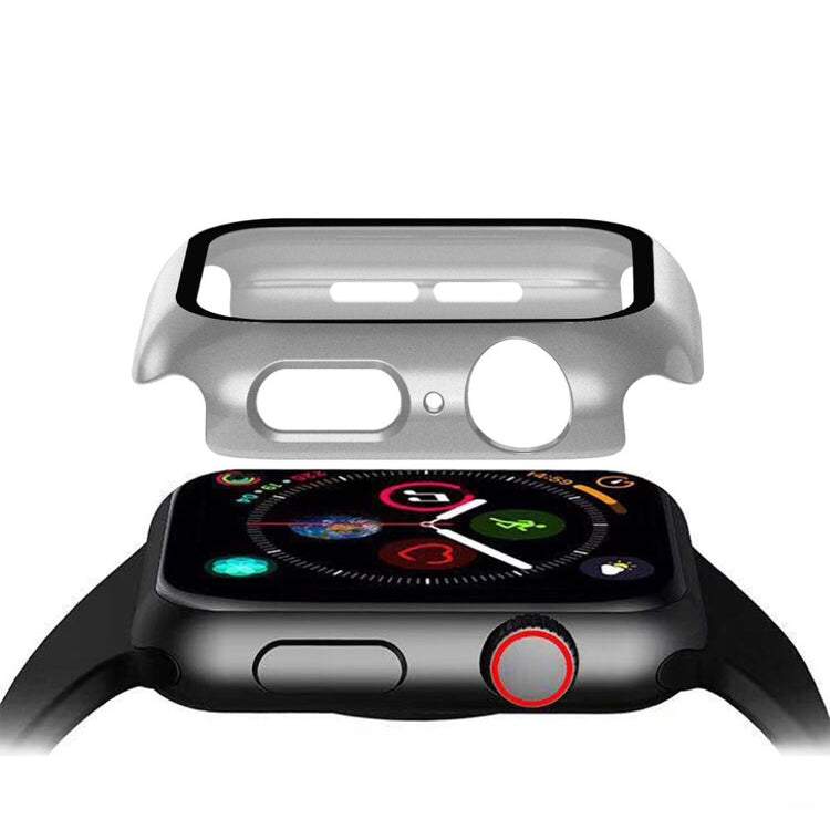 Alle Tiders Apple Watch Series 1-3 42mm Cover med Skærmbeskytter i Hærdet Glas - Sølv#serie_2