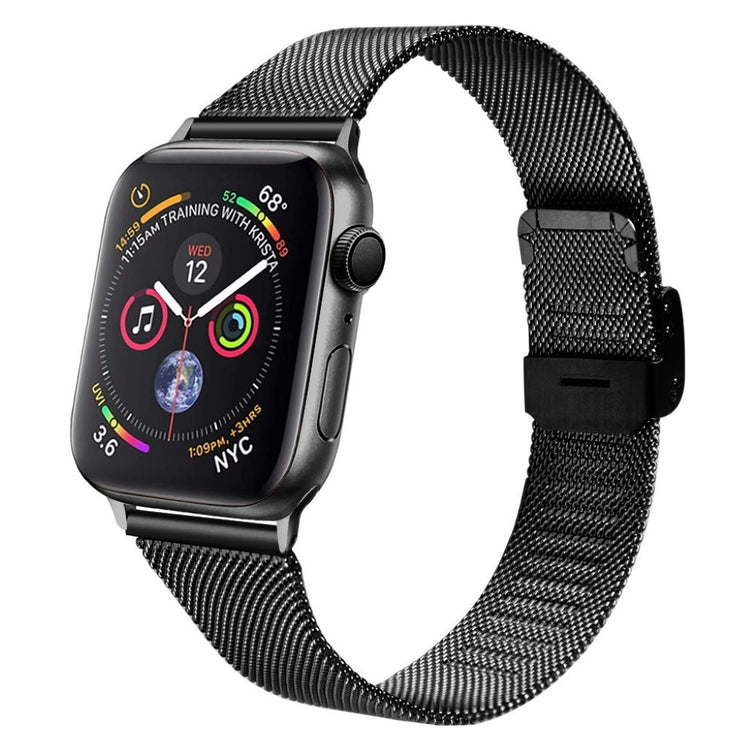 Meget smuk Apple Watch Series 1-3 42mm Metal Rem - Sort#serie_2