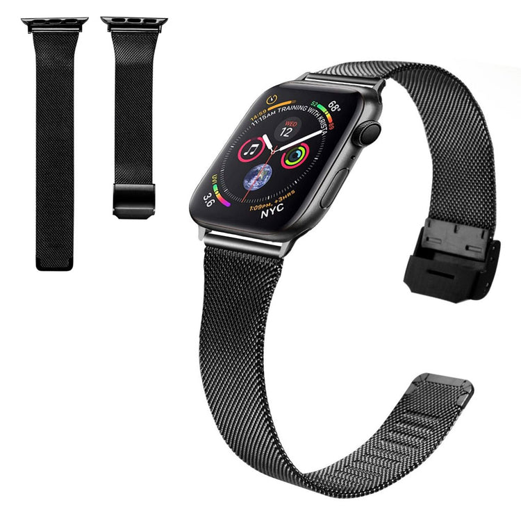 Meget smuk Apple Watch Series 1-3 42mm Metal Rem - Sort#serie_2