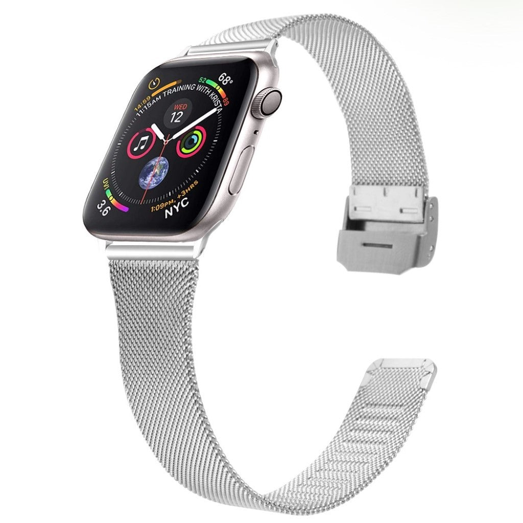 Meget smuk Apple Watch Series 1-3 42mm Metal Rem - Sølv#serie_7