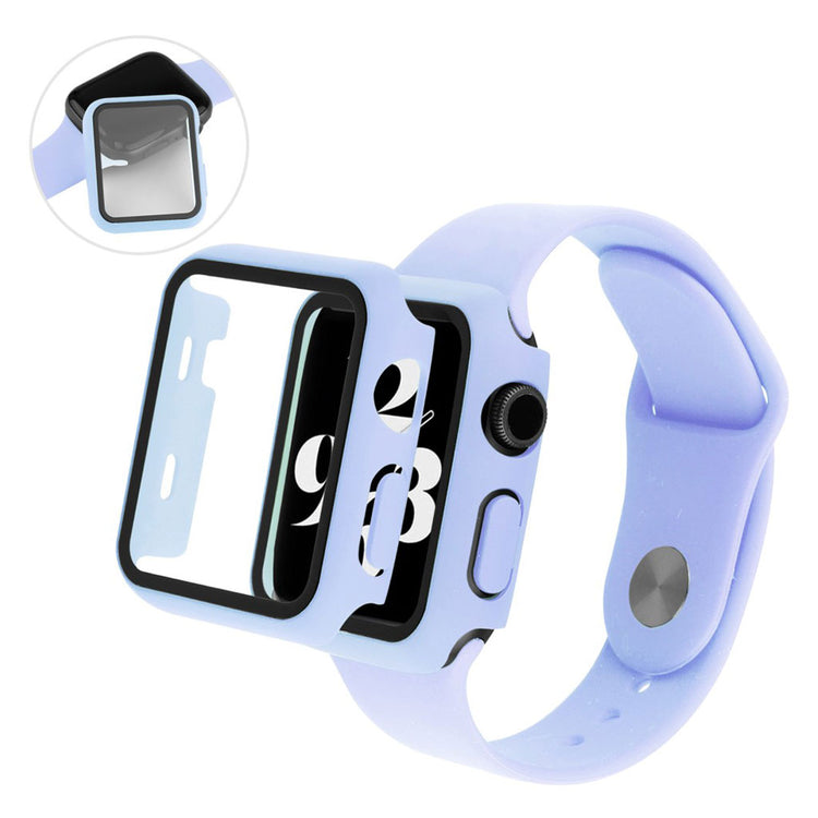 Vildt cool Apple Watch Series 1-3 42mm Silikone og Glas Rem - Lilla#serie_15