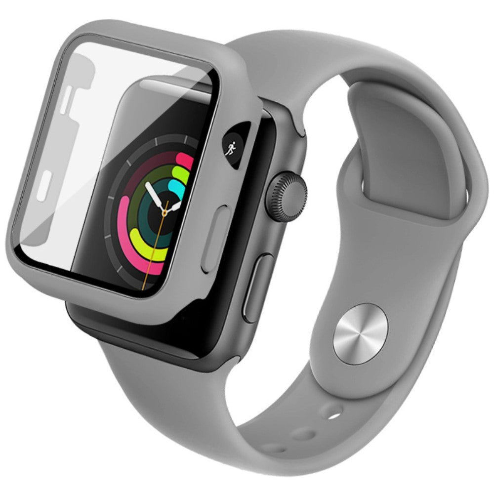 Apple Watch Series 1-3 42mm Silikone Cover med Rem - Sølv#serie_4