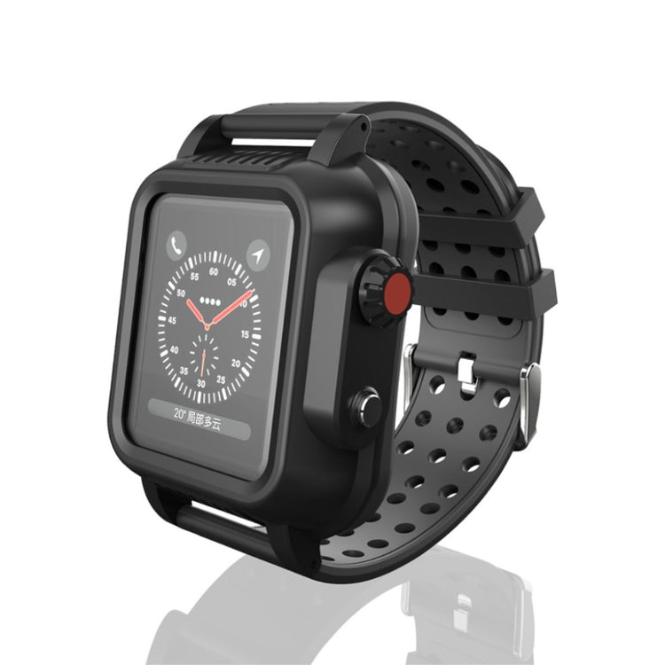 Meget smuk Apple Watch Series 1-3 38mm Silikone Rem - Sort#serie_055