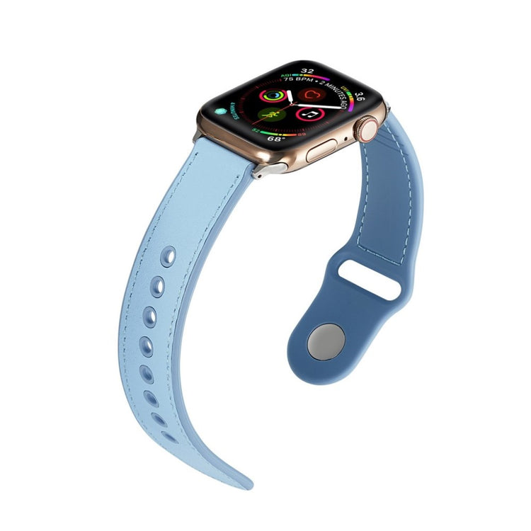 Vildt pænt Apple Watch Series 4 44mm Ægte læder Rem - Blå#serie_9
