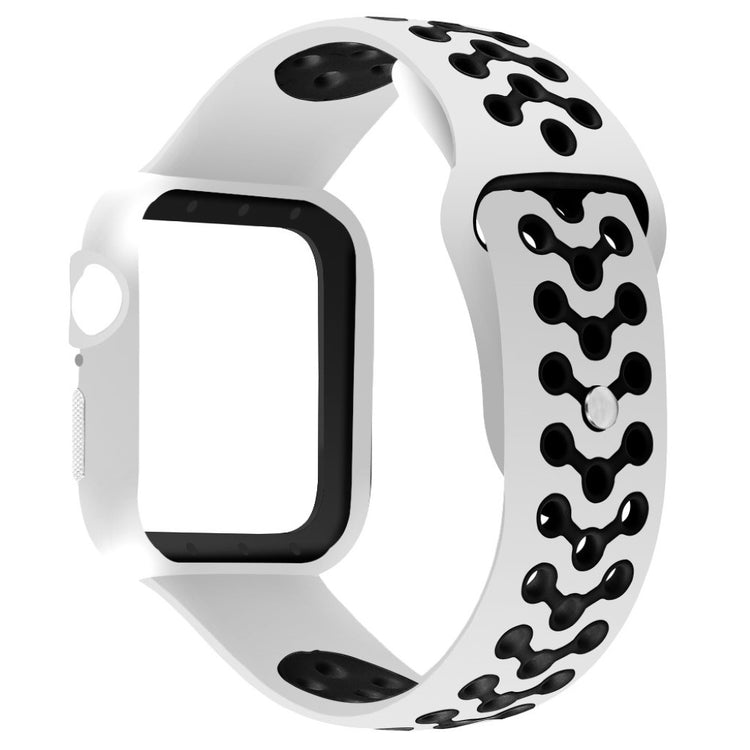 Helt vildt skøn Apple Watch Series 4 44mm Silikone Rem - Hvid#serie_1