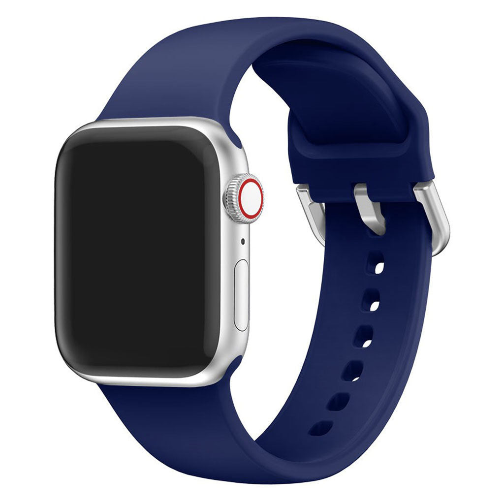 Vildt holdbart Apple Watch Series 5 40mm Silikone Rem - Blå#serie_8