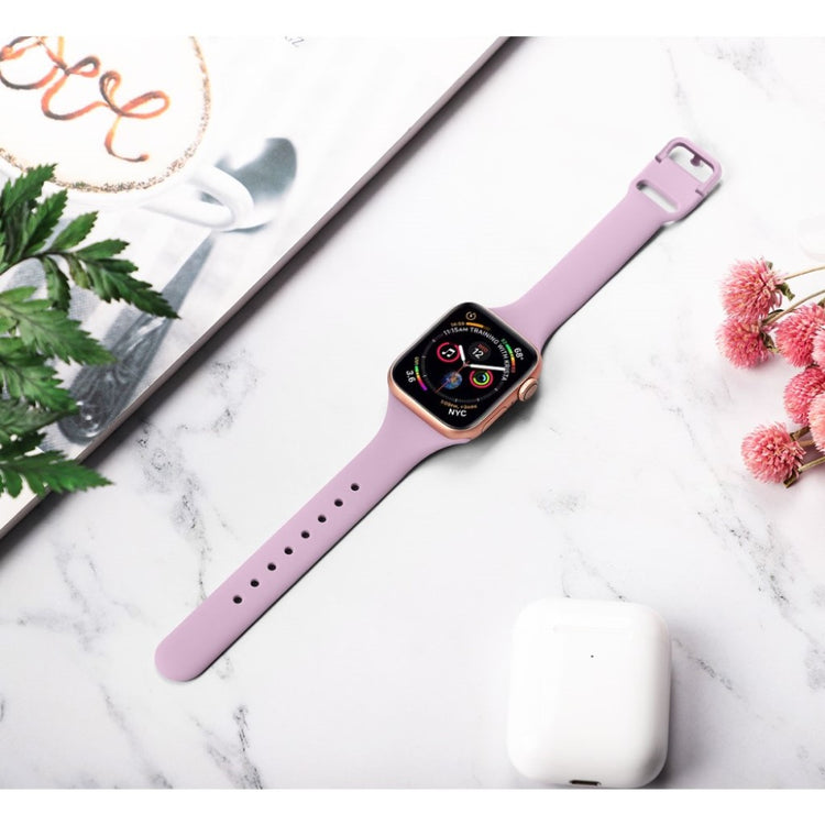 Meget holdbart Apple Watch Series 5 40mm Silikone Rem - Pink#serie_11