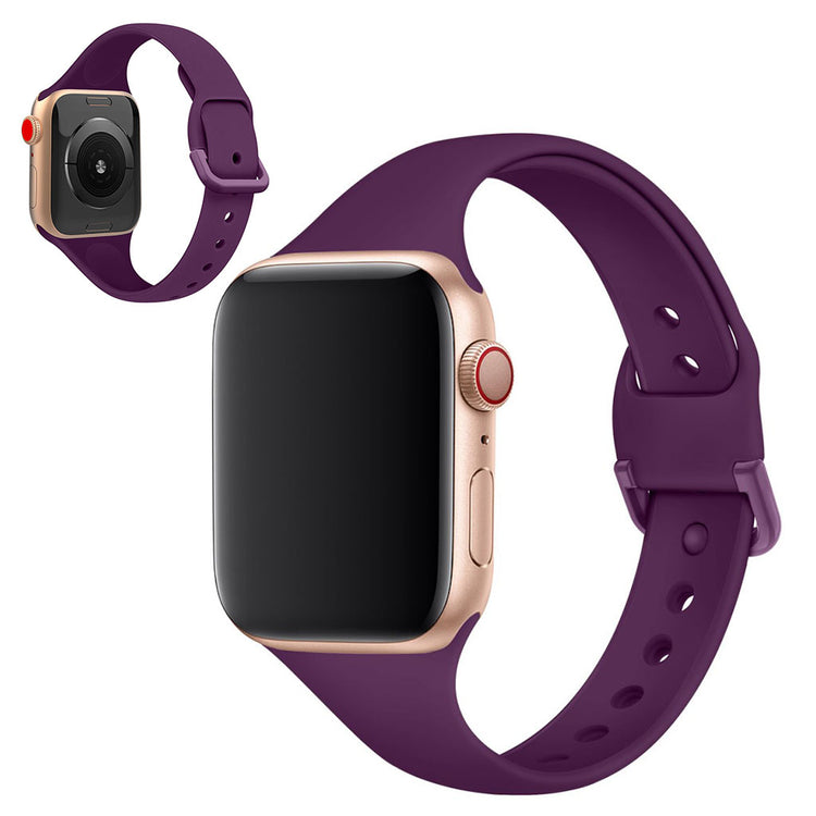 Meget holdbart Apple Watch Series 5 40mm Silikone Rem - Lilla#serie_12