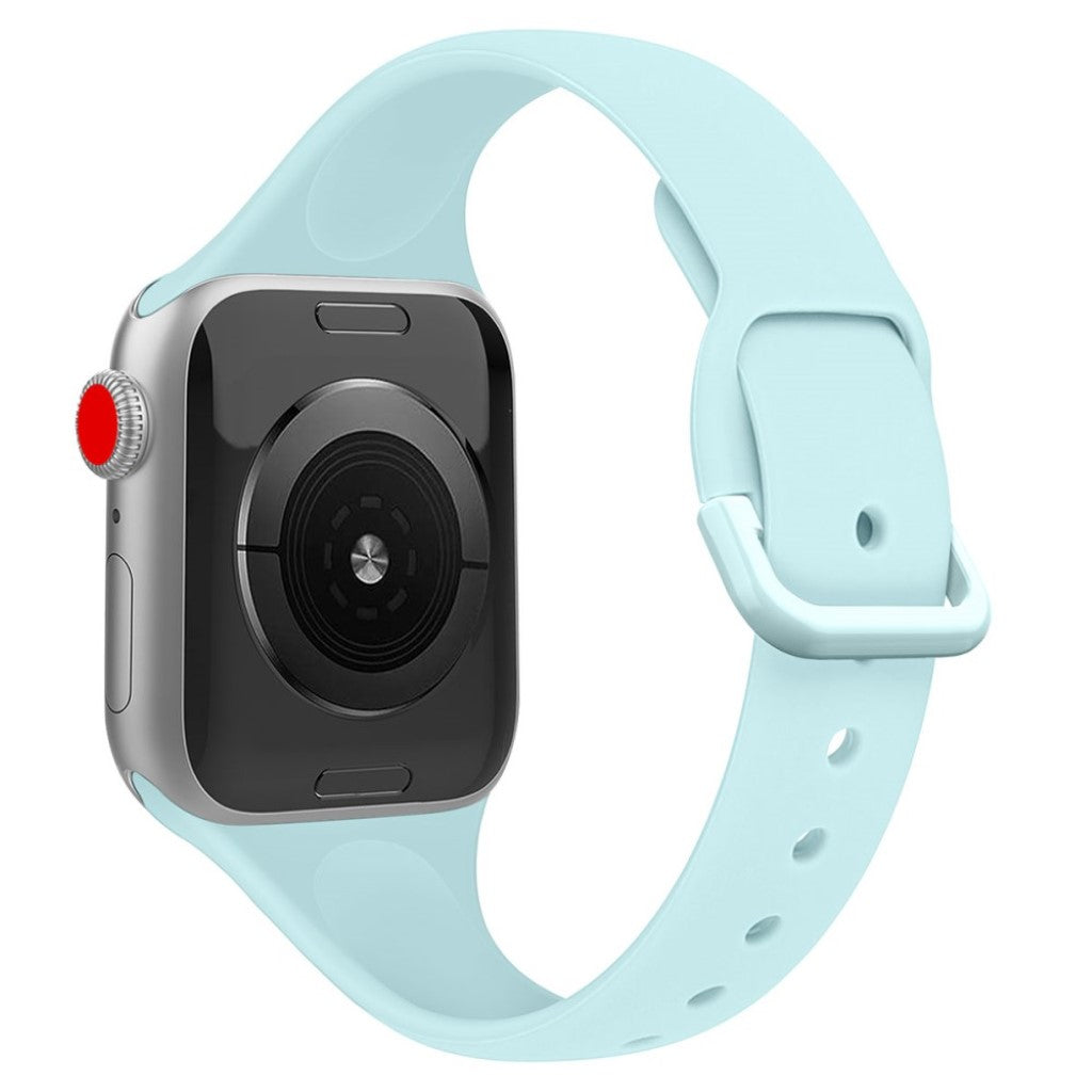 Meget holdbart Apple Watch Series 5 40mm Silikone Rem - Blå#serie_7