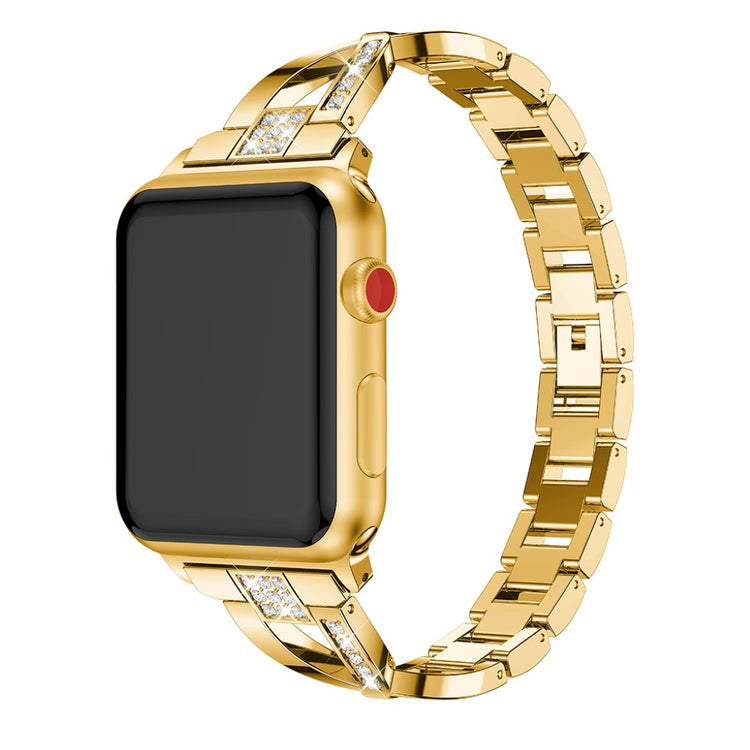 Mega fint Apple Watch Series 5 40mm Metal og Rhinsten Rem - Guld#serie_3