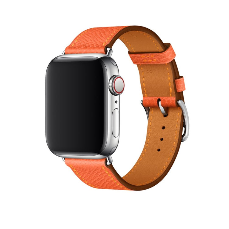 Meget skøn Apple Watch Series 5 40mm Ægte læder Rem - Orange#serie_3