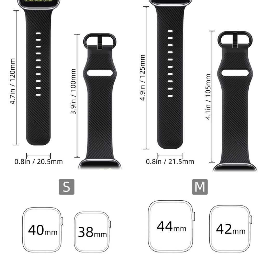 Helt vildt kønt Apple Watch Series 5 40mm Silikone Rem - Sort#serie_096