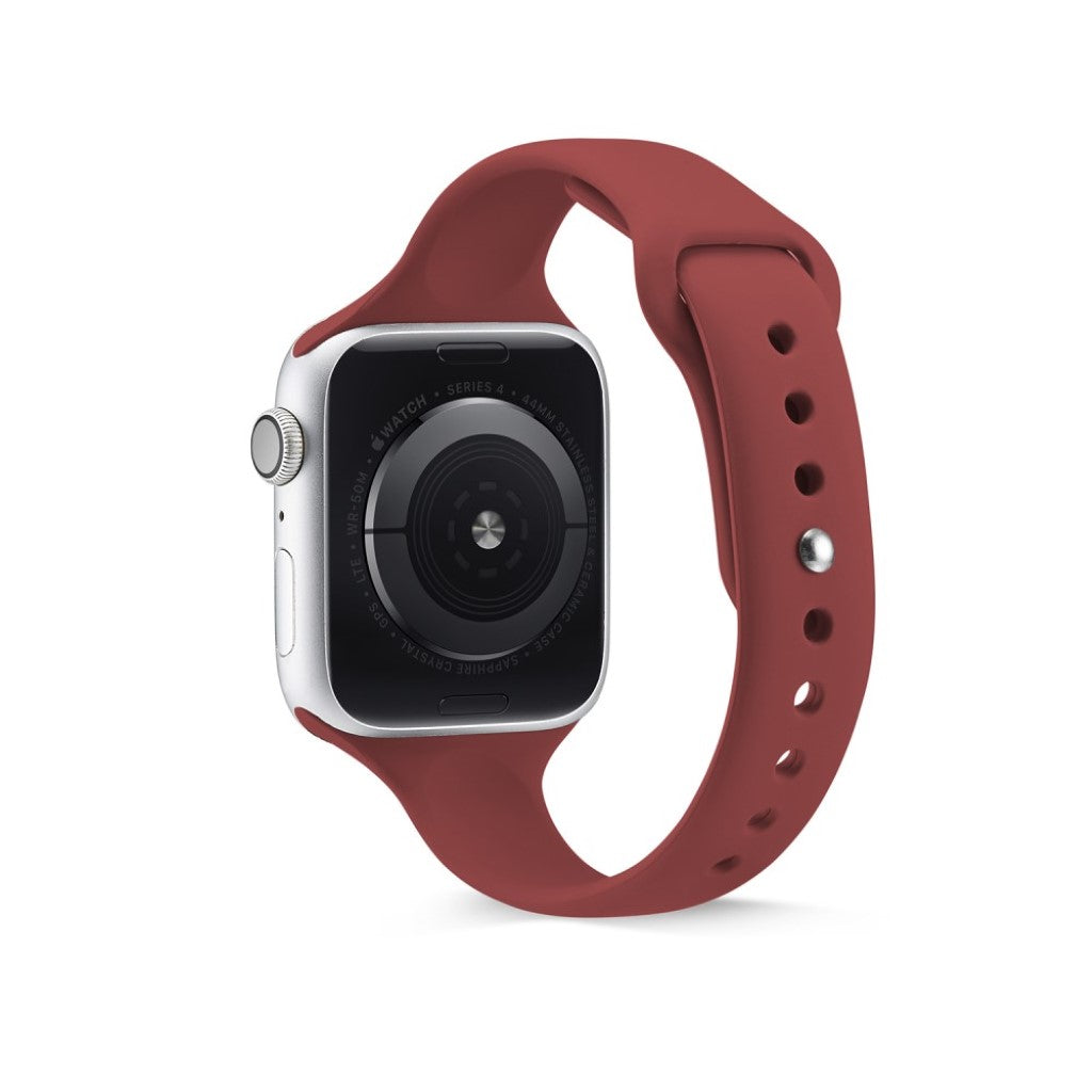 Super hårdfør Apple Watch Series 5 40mm Silikone Rem - Rød#serie_5