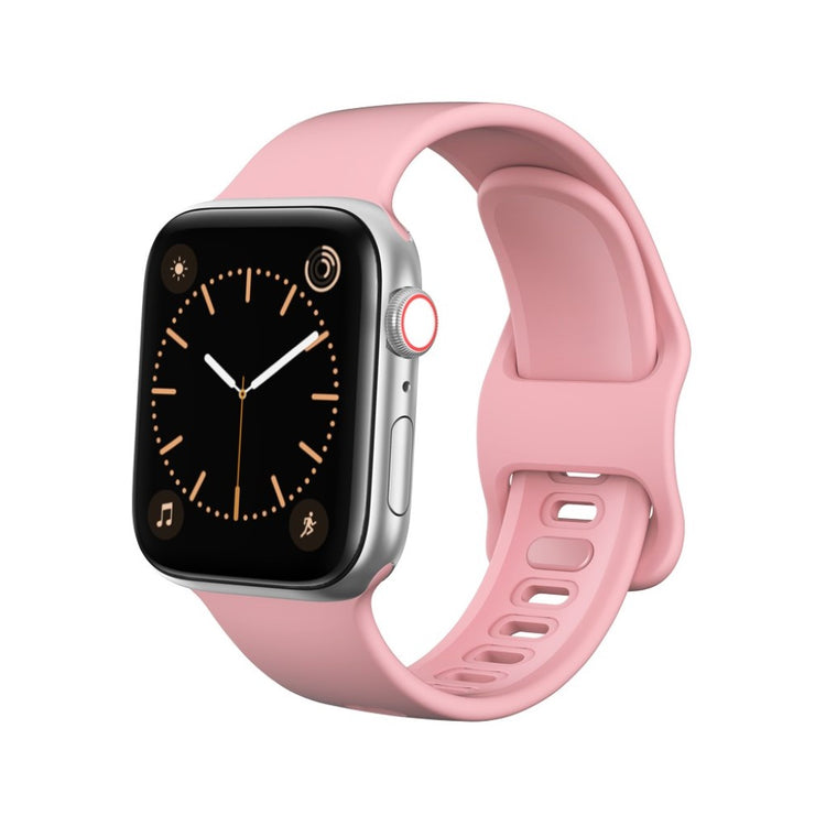 Super kønt Apple Watch Series 5 44mm Silikone Rem - Pink#serie_6
