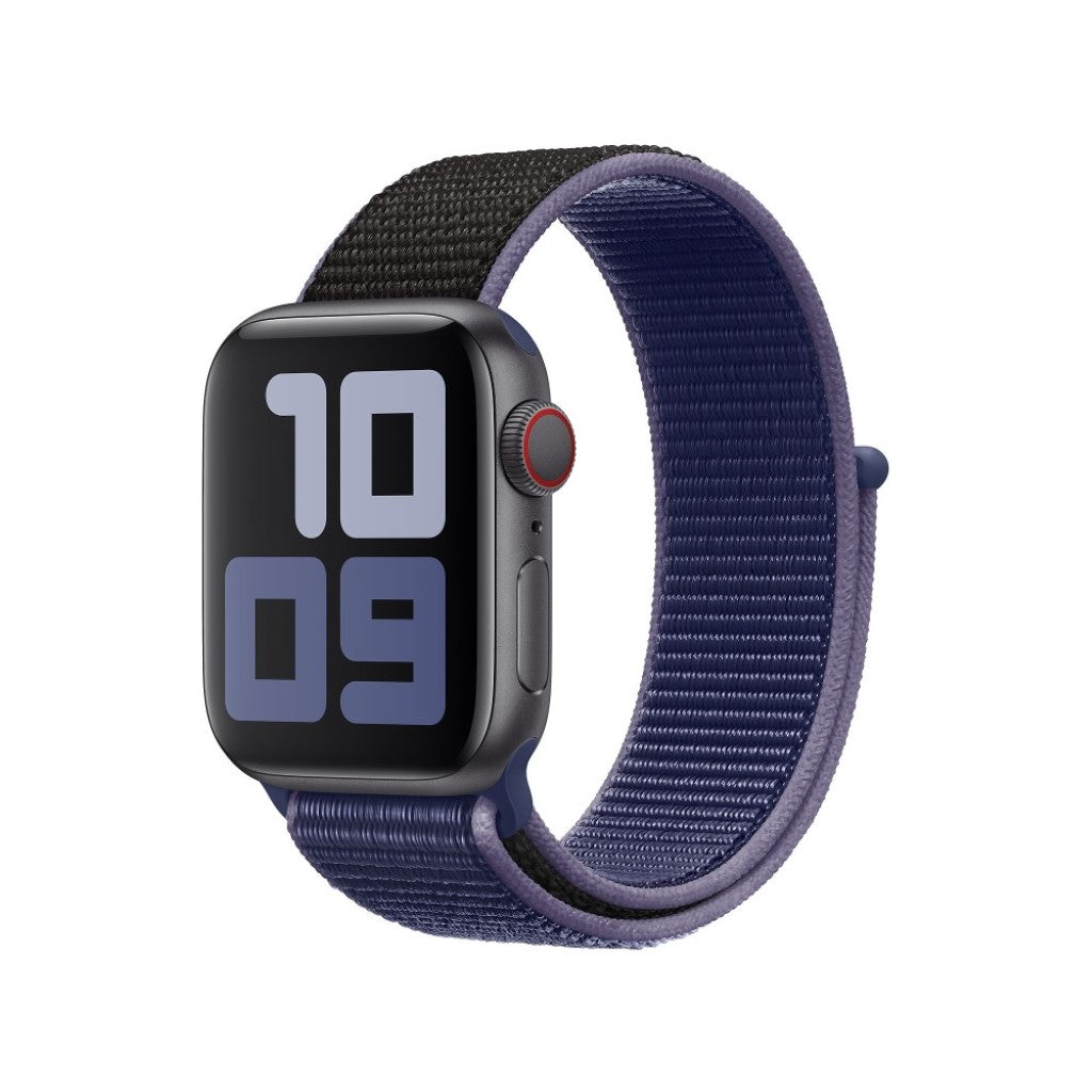 Fint Apple Watch Series 5 44mm Nylon Rem - Blå#serie_1