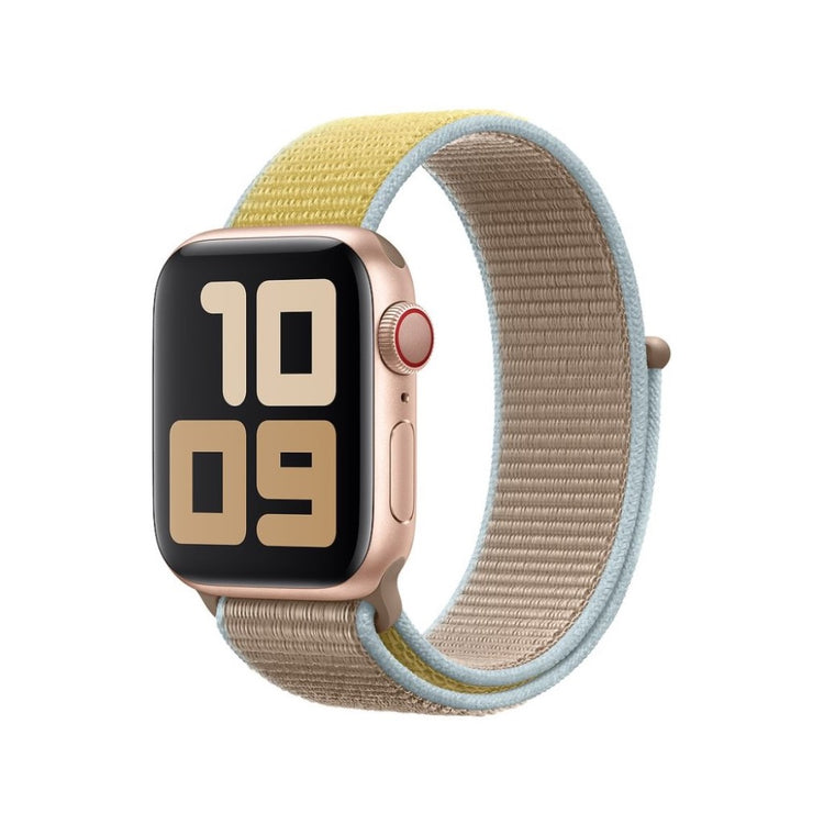 Fint Apple Watch Series 5 44mm Nylon Rem - Gul#serie_7