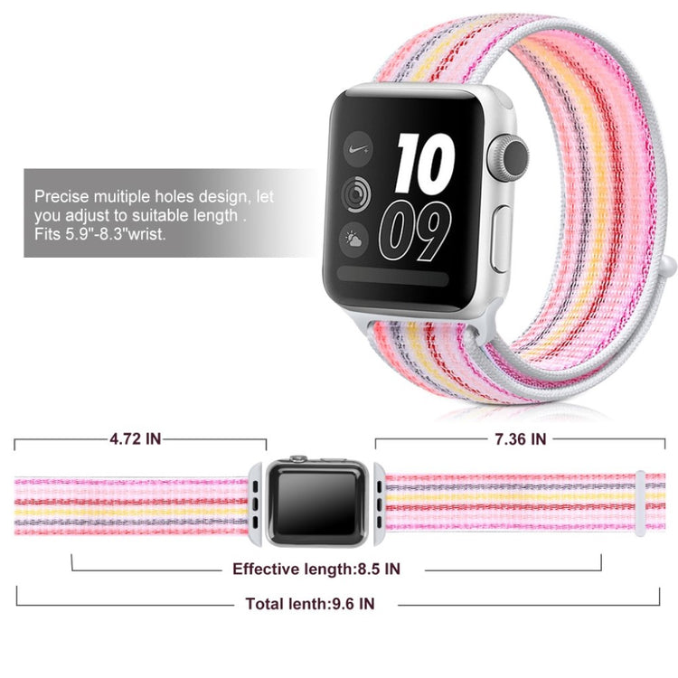 Vildt hårdfør Apple Watch Series 5 44mm Nylon Rem - Pink#serie_4