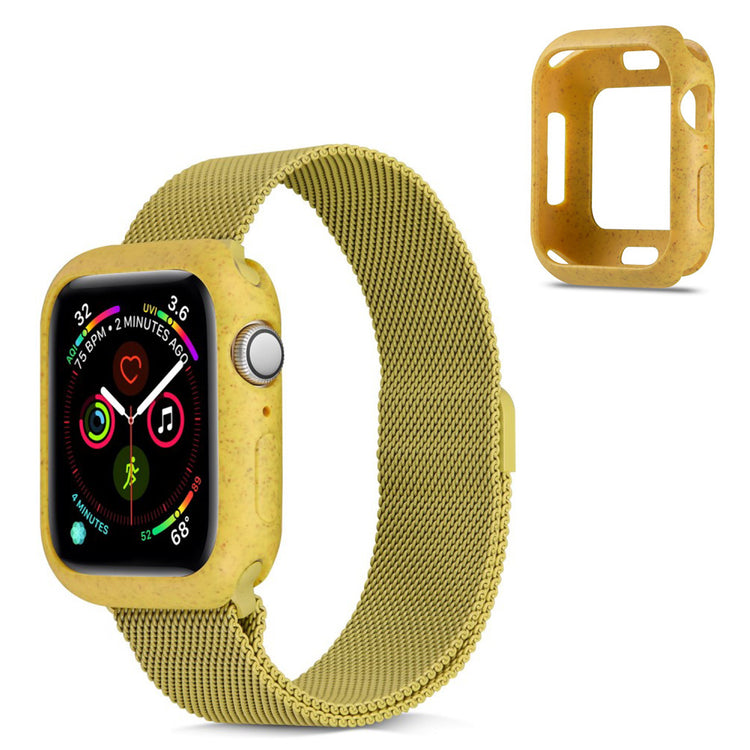 Meget Fint Apple Watch Series 5 44mm / Apple Watch 44mm Silikone Cover - Gul#serie_4