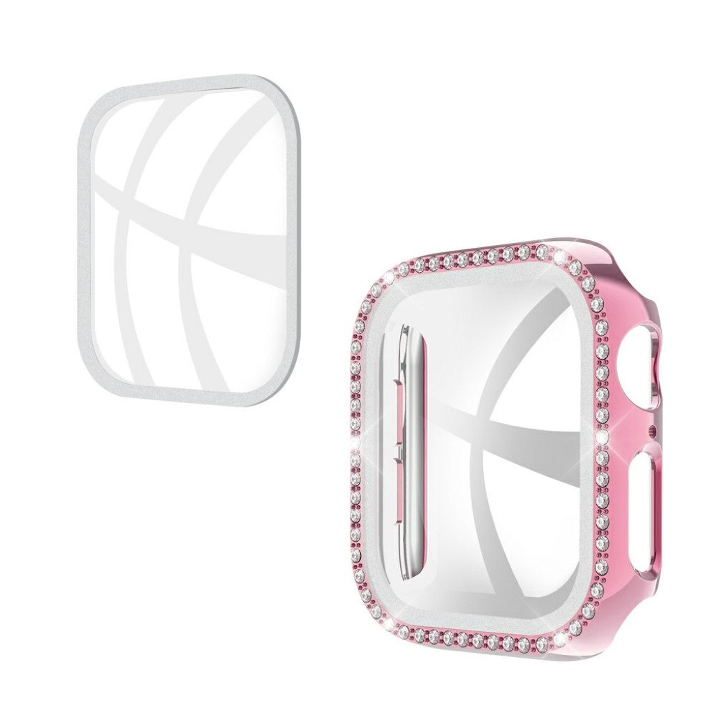 Meget Flot Universal Apple Rhinsten og Silikone Cover - Pink#serie_2