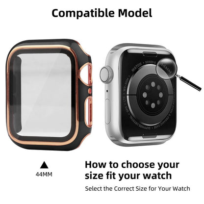 Meget Flot Universal Apple Cover med Skærmbeskytter i Plastik og Hærdet Glas - Sort#serie_1