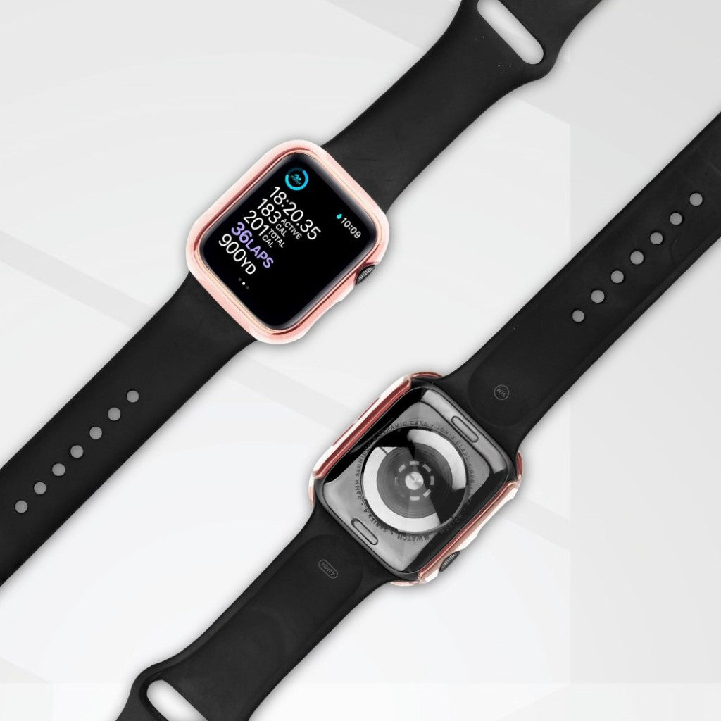 Meget Flot Universal Apple Cover med Skærmbeskytter i Plastik og Hærdet Glas - Pink#serie_4