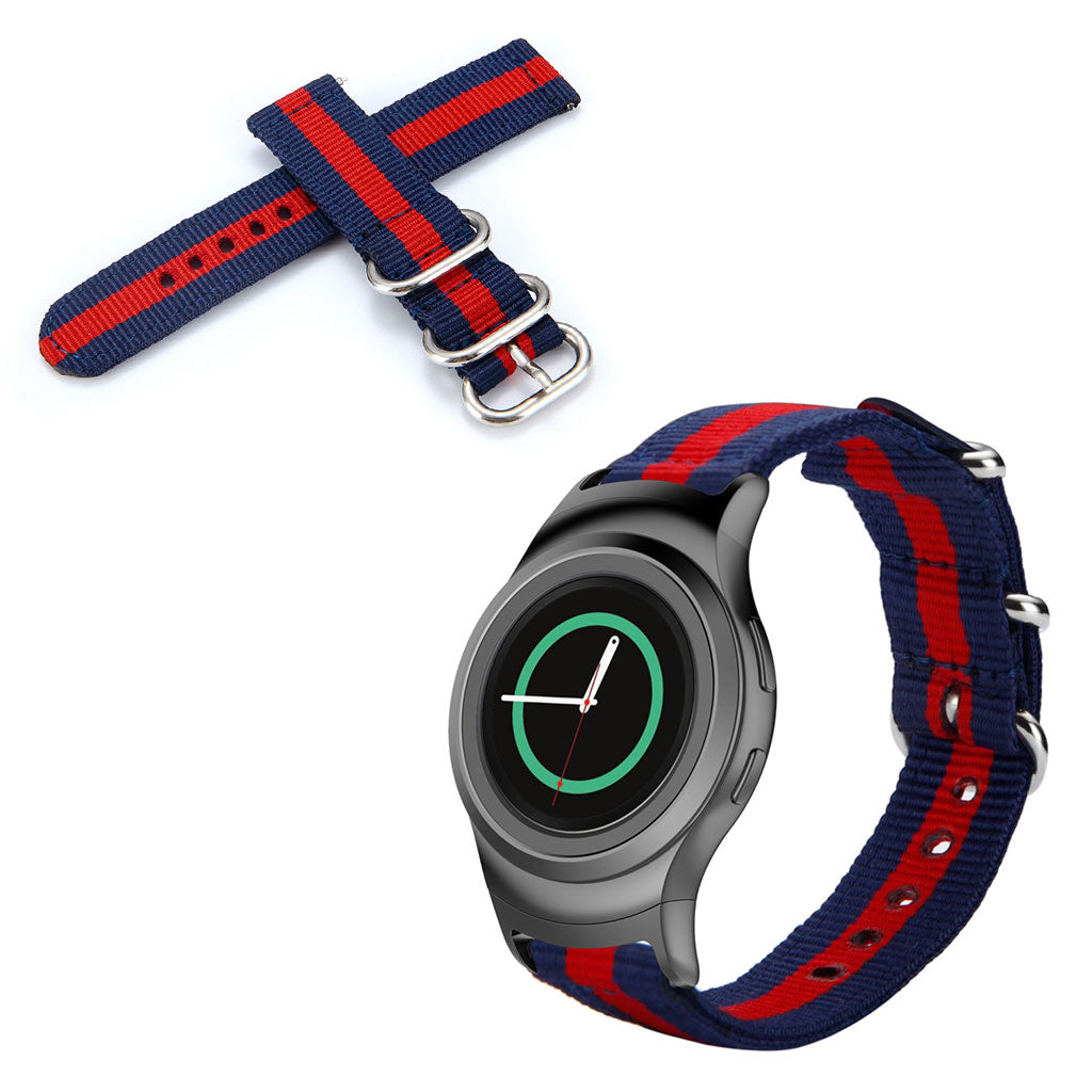 Super slidstærk Samsung Gear S2 Nylon Rem - Blå#serie_7