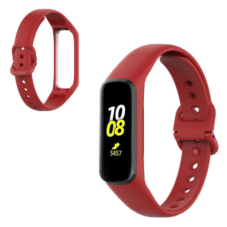 Vildt flot Samsung Gear Fit2 Silikone Rem - Rød#serie_4