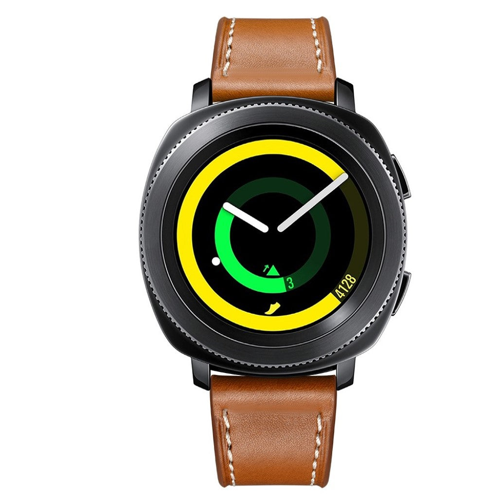 Helt vildt sejt Samsung Gear Sport Ægte læder Rem - Brun#serie_1