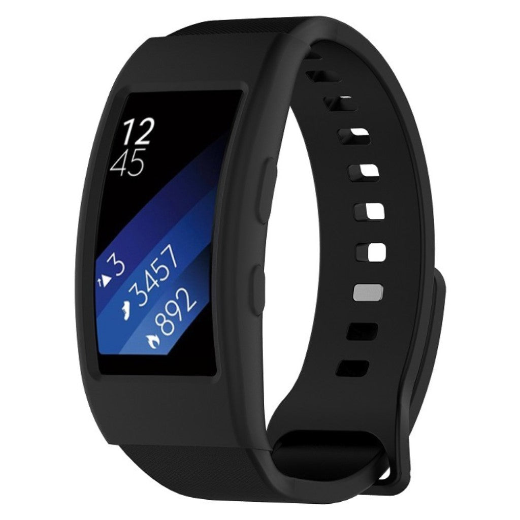 Samsung Gear Fit2 Pro  Silikone Bumper  - Sort#serie_1