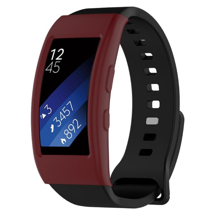 Samsung Gear Fit2 Pro  Silikone Bumper  - Rød#serie_4