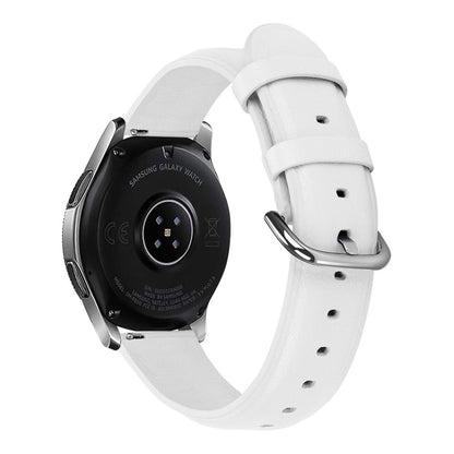 Rigtigt elegant Samsung Galaxy Watch (42mm) Ægte læder Rem - Hvid#serie_2
