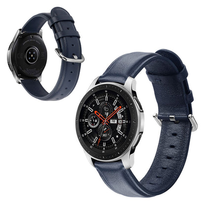 Rigtigt elegant Samsung Galaxy Watch (42mm) Ægte læder Rem - Blå#serie_6