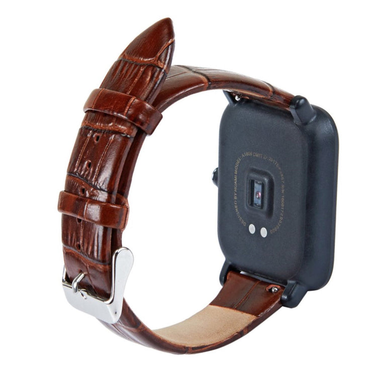 Super fint Samsung Galaxy Watch Active Ægte læder Rem - Brun#serie_4