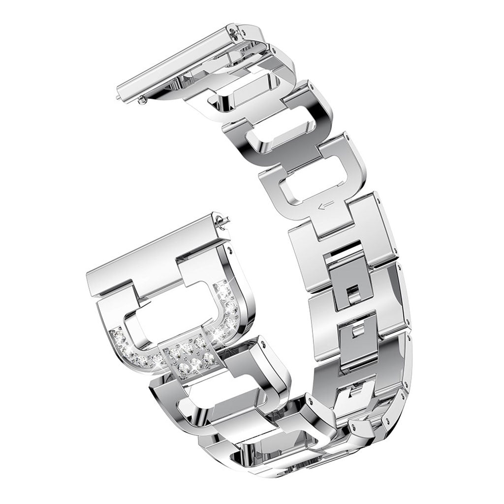 Cool Samsung Galaxy Watch Active Metal og Rhinsten Rem - Sølv#serie_2
